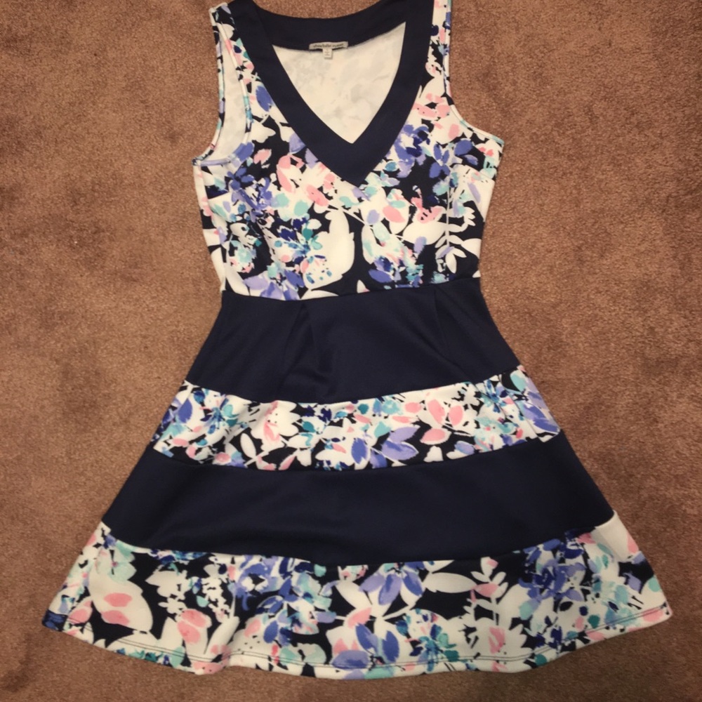 Navy/ floral dress
